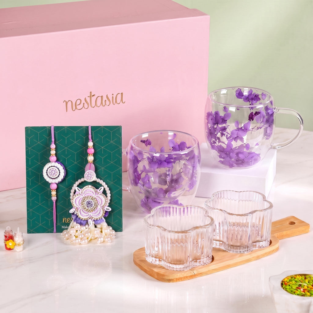 Petal Paradise Rakhi Gift Hamper For Bhaiya And Bhabhi Nestasia
