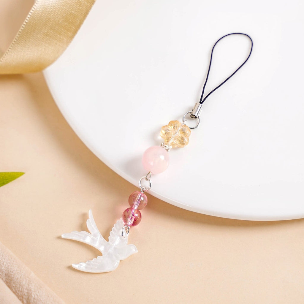 Rosy Dove Phone Charm Nestasia
