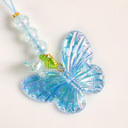 Butterfly Floral Phone Charm Blue Nestasia