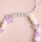 Butterfly Bliss And Pearl Hues Phone Charm Strap Nestasia