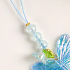 Butterfly Floral Phone Charm Blue Nestasia