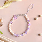 Butterfly Bliss And Pearl Hues Phone Charm Strap Nestasia