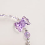 Purple Puff Pom Pom Phone Charm Strap Nestasia