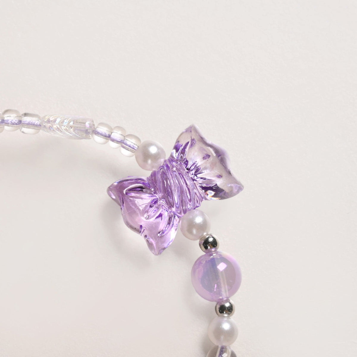 Purple Puff Pom Pom Phone Charm Strap Nestasia