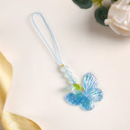 Butterfly Floral Phone Charm Blue Nestasia