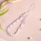Butterfly Bliss And Pearl Hues Phone Charm Strap Nestasia