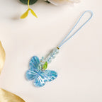 Butterfly Floral Phone Charm Blue Nestasia