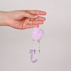 Purple Puff Pom Pom Phone Charm Strap Nestasia