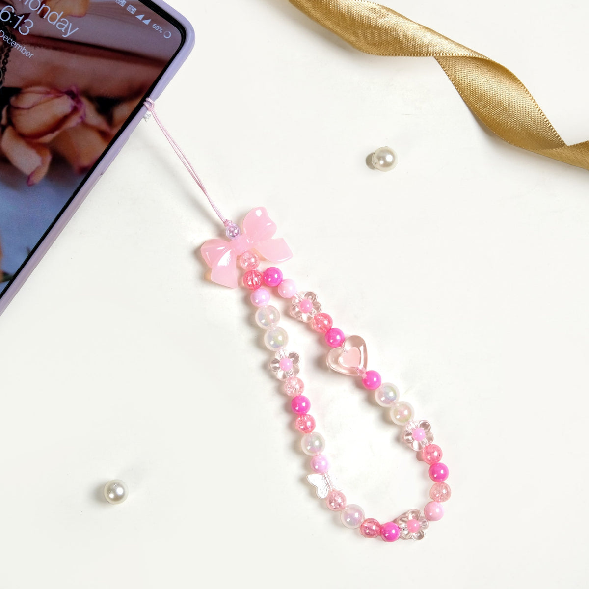 Blush And Bloom Phone Charm Strap Nestasia