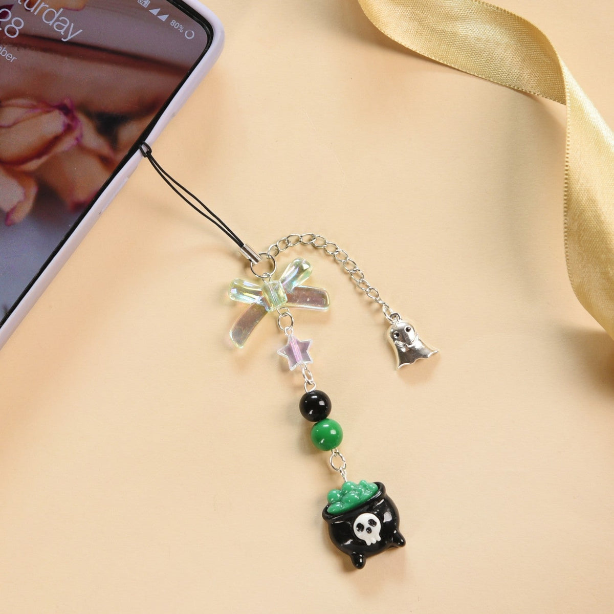 Ghost Cauldron Phone Charm Nestasia