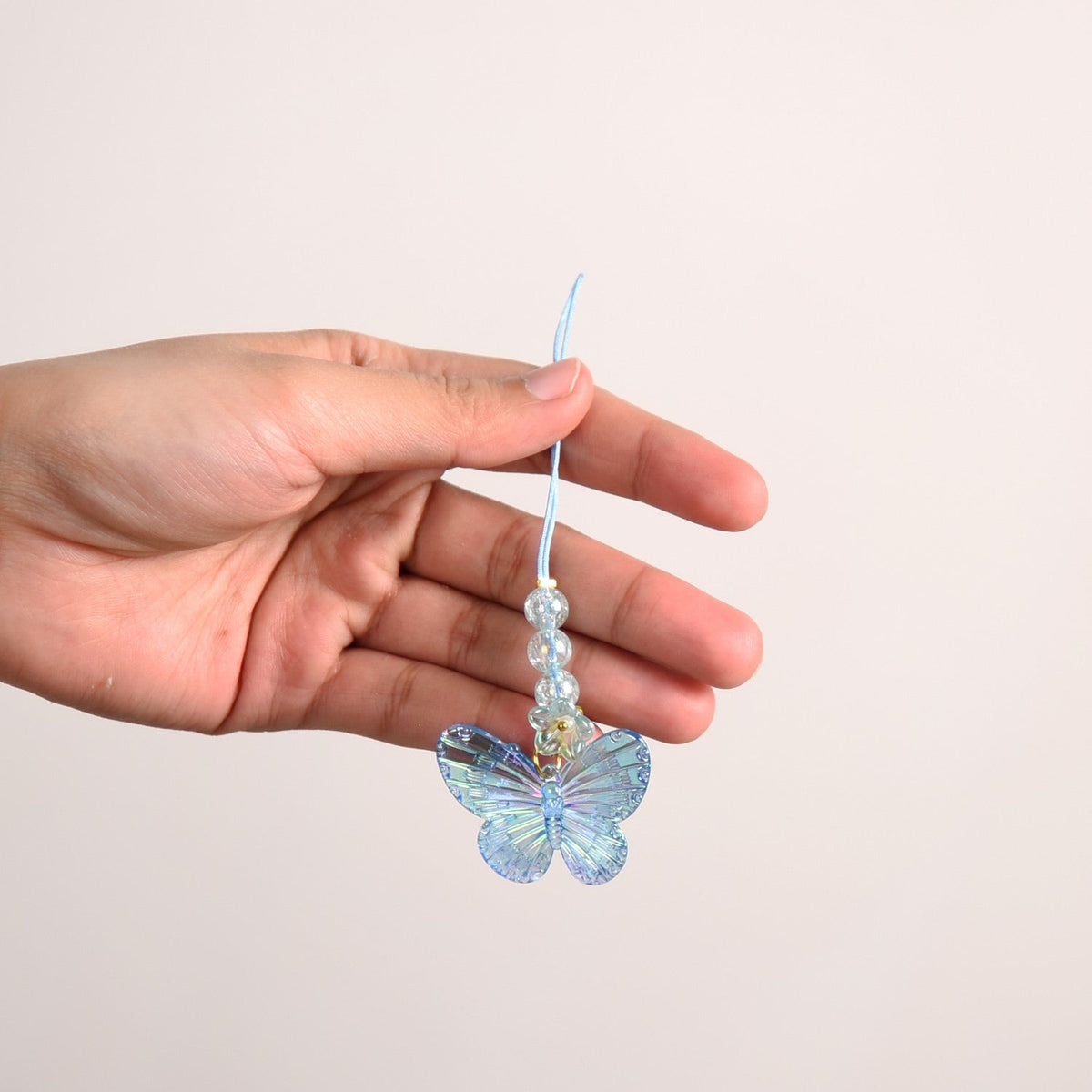 Butterfly Floral Phone Charm Blue Nestasia
