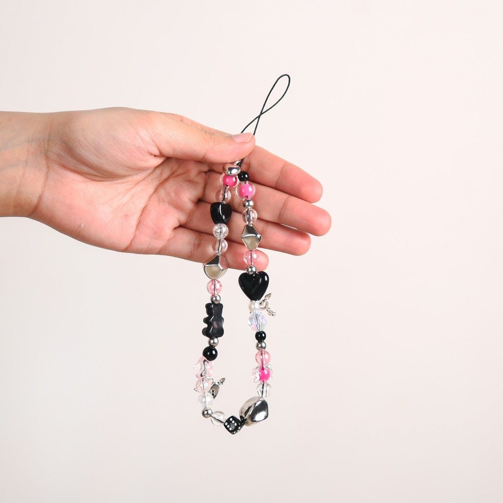 Punk Rock Phone Lanyard With Lock And Key Charms Nestasia