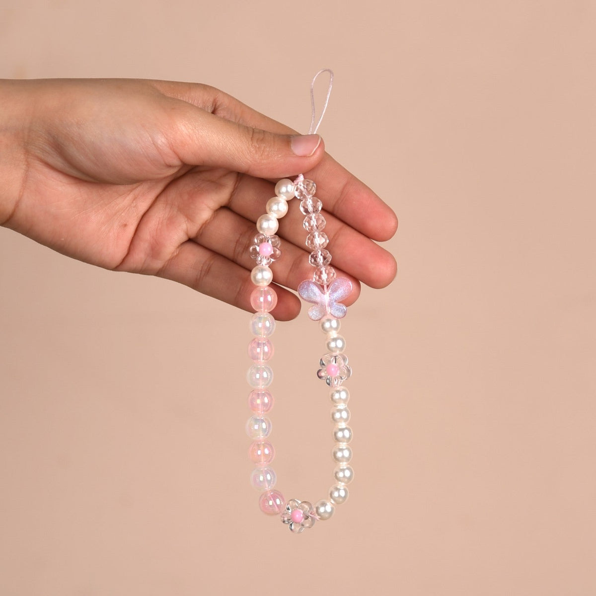 Flutter In Pink Mobile Phone Charm Lanyard Nestasia