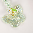 Iridescent Butterfly Mobile Phone Charm Green Nestasia