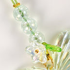 Iridescent Butterfly Mobile Phone Charm Green Nestasia