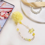 Little Miss Sunshine Phone Strap With Pom Pom Nestasia