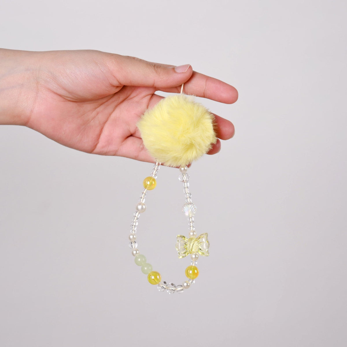 Little Miss Sunshine Phone Strap With Pom Pom Nestasia