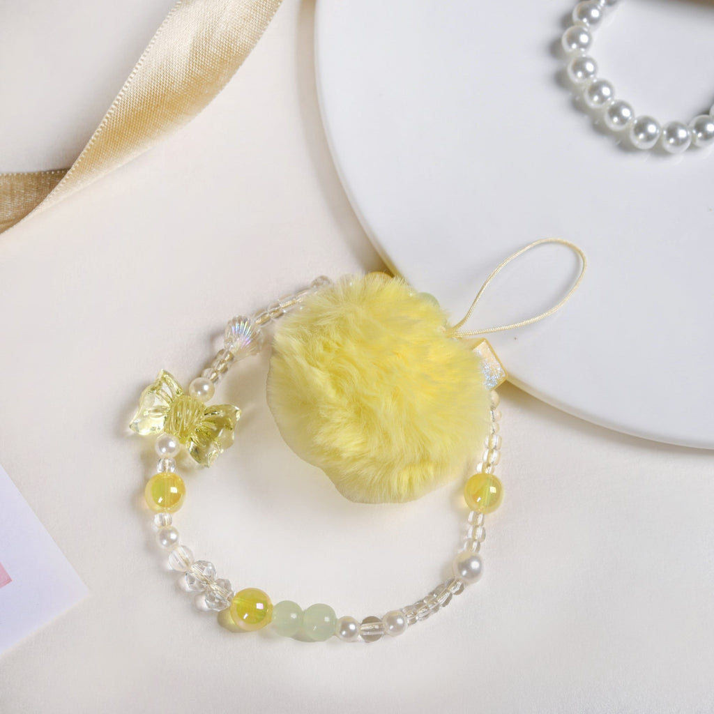 Little Miss Sunshine Phone Strap With Pom Pom Nestasia