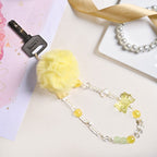Little Miss Sunshine Phone Strap With Pom Pom Nestasia