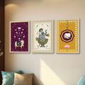 Shrinath Ji Pichwai Art Paintings, Painting For Wall Living Room, Set of 3 AXIII-40-SRN ArtX