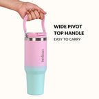 PickSip 40 Insulated Tumbler With Top Handle Blush Crush 1200ml Nestasia