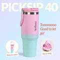 PickSip 40 Insulated Tumbler With Top Handle Blush Crush 1200ml Nestasia