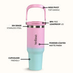 PickSip 40 Insulated Tumbler With Top Handle Blush Crush 1200ml Nestasia