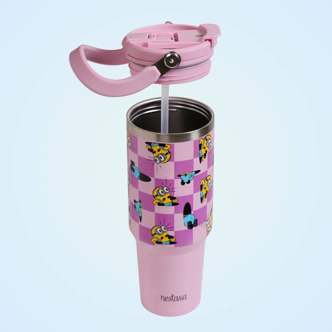 Minions Hide And Seek PickSip 40 Bottle 1200ml Pink Nestasia