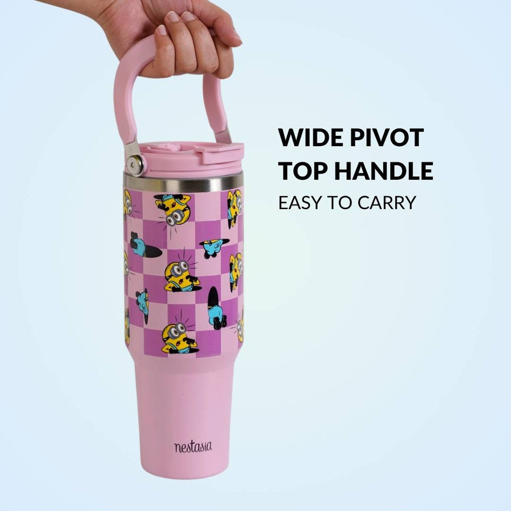 Minions Hide And Seek PickSip 40 Bottle 1200ml Pink Nestasia