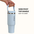 PickSip 40 Insulated Tumbler With Top Handle Baby Blue Jay 1200ml Nestasia