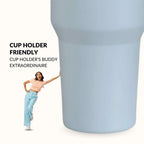 PickSip 40 Insulated Tumbler With Top Handle Baby Blue Jay 1200ml Nestasia