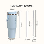 PickSip 40 Insulated Tumbler With Top Handle Baby Blue Jay 1200ml Nestasia