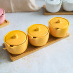 Pickle Jars With Tray Set of 3 Nestasia