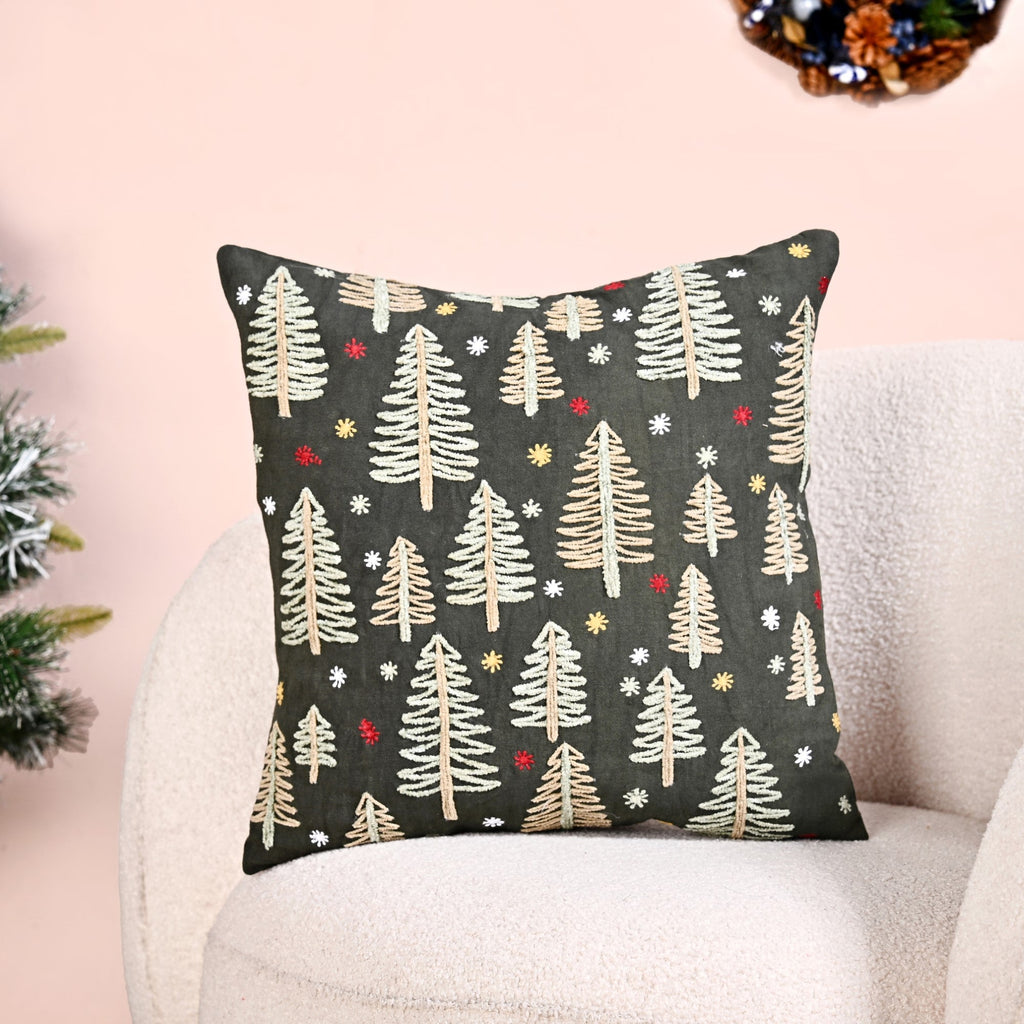 Pine Trees Under The Night Sky Sofa Cushion Cover 40x40cm Nestasia