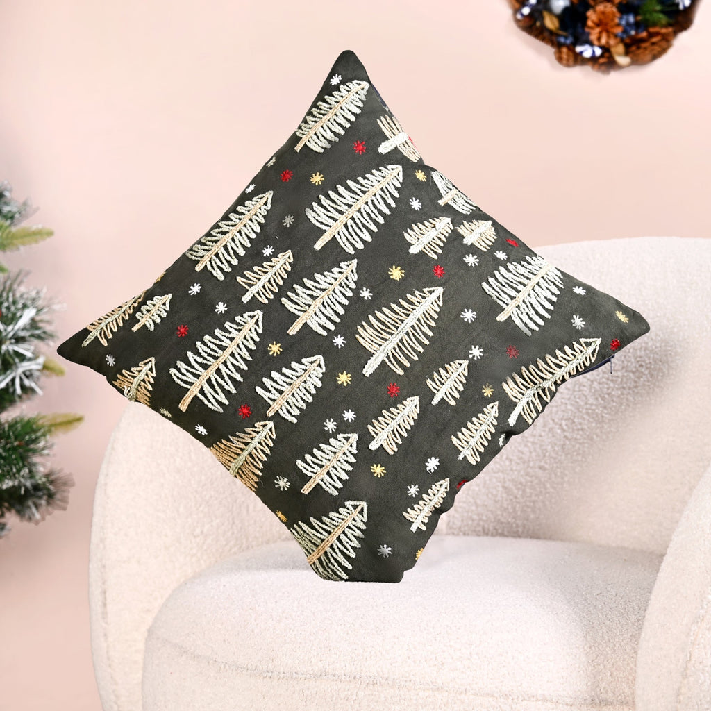 Pine Trees Under The Night Sky Sofa Cushion Cover 40x40cm Nestasia