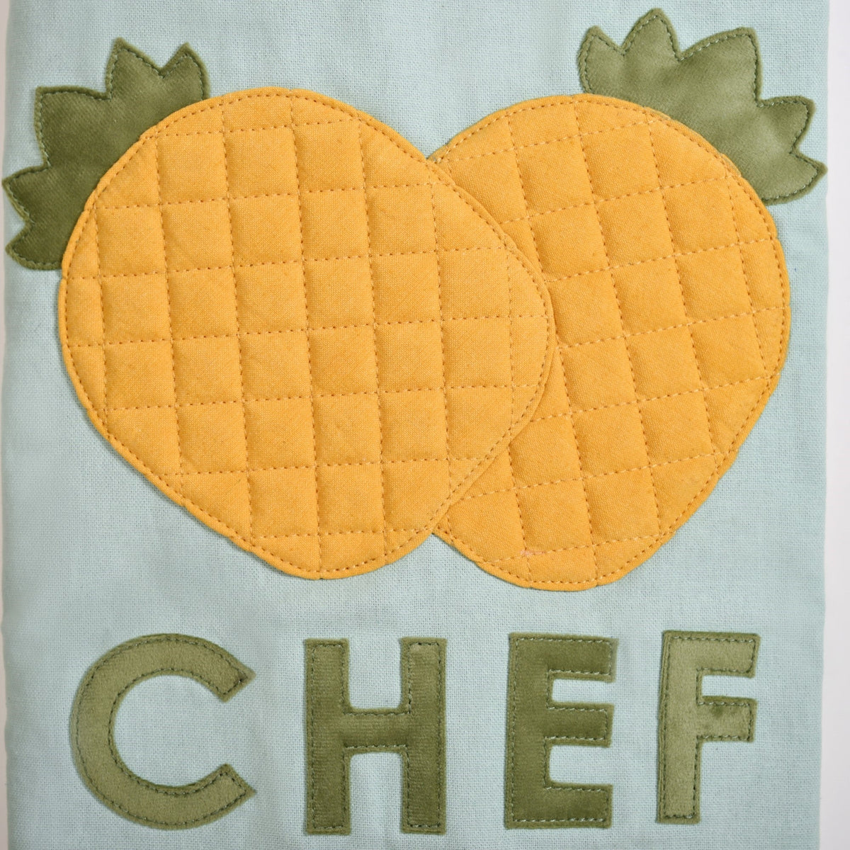 Pineapple Chef Apron With Mitten And Pot Holder Nestasia