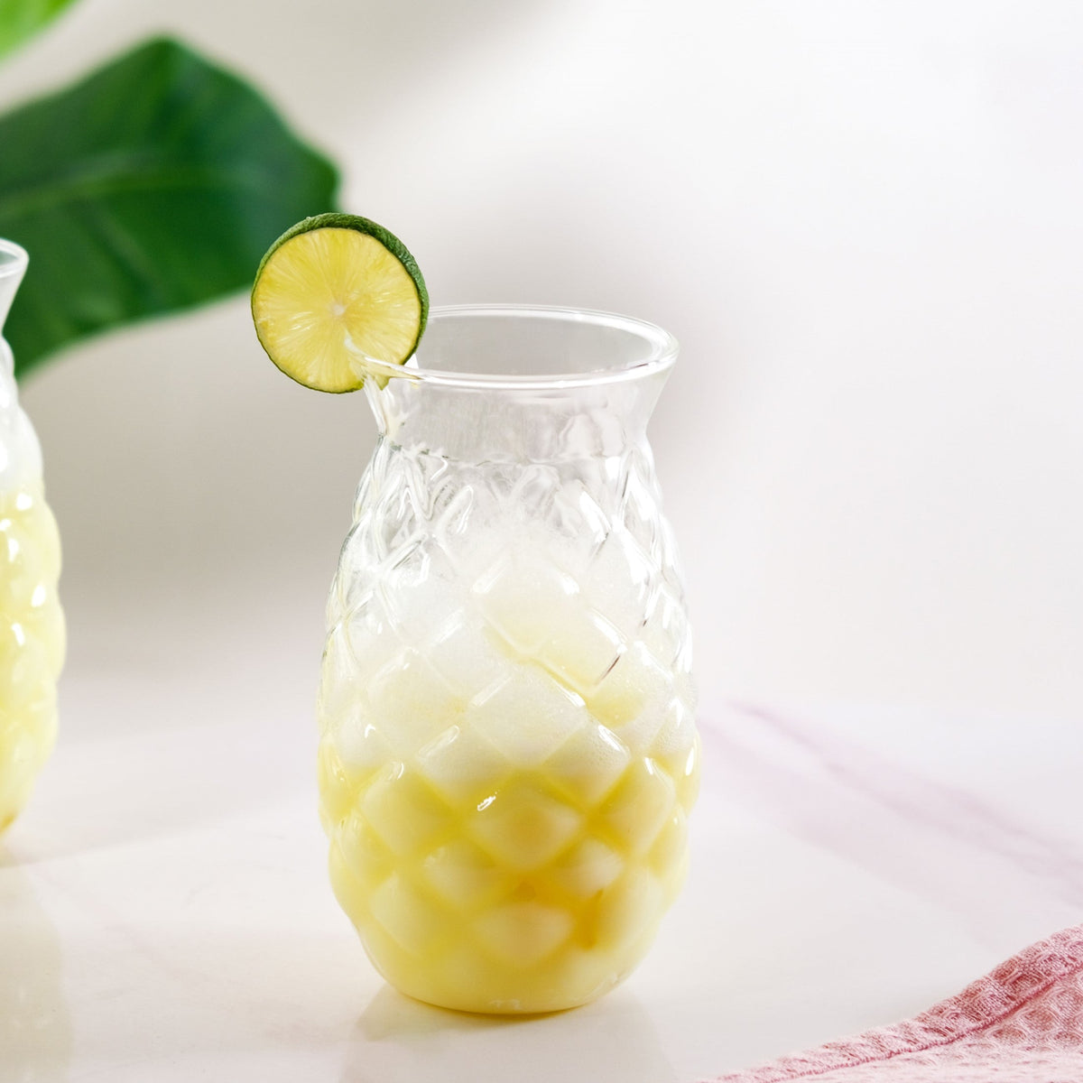Pineapple Drinking Glass Set Of 2 500ml Nestasia