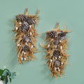 Pinecone Organic Handmade Wall Hanging Set Of 2 Nestasia