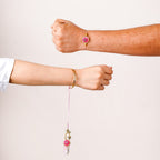 Pink Blush Rakhi Lumba Set Nestasia