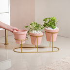 TerraGold Pink Cascade 3 Tier Planter Stand Set Nestasia