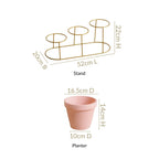 TerraGold Pink Cascade 3 Tier Planter Stand Set Nestasia
