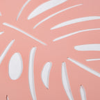 Pink Laser Cut Monstera Leaf Table Mat Set Of 6 Nestasia