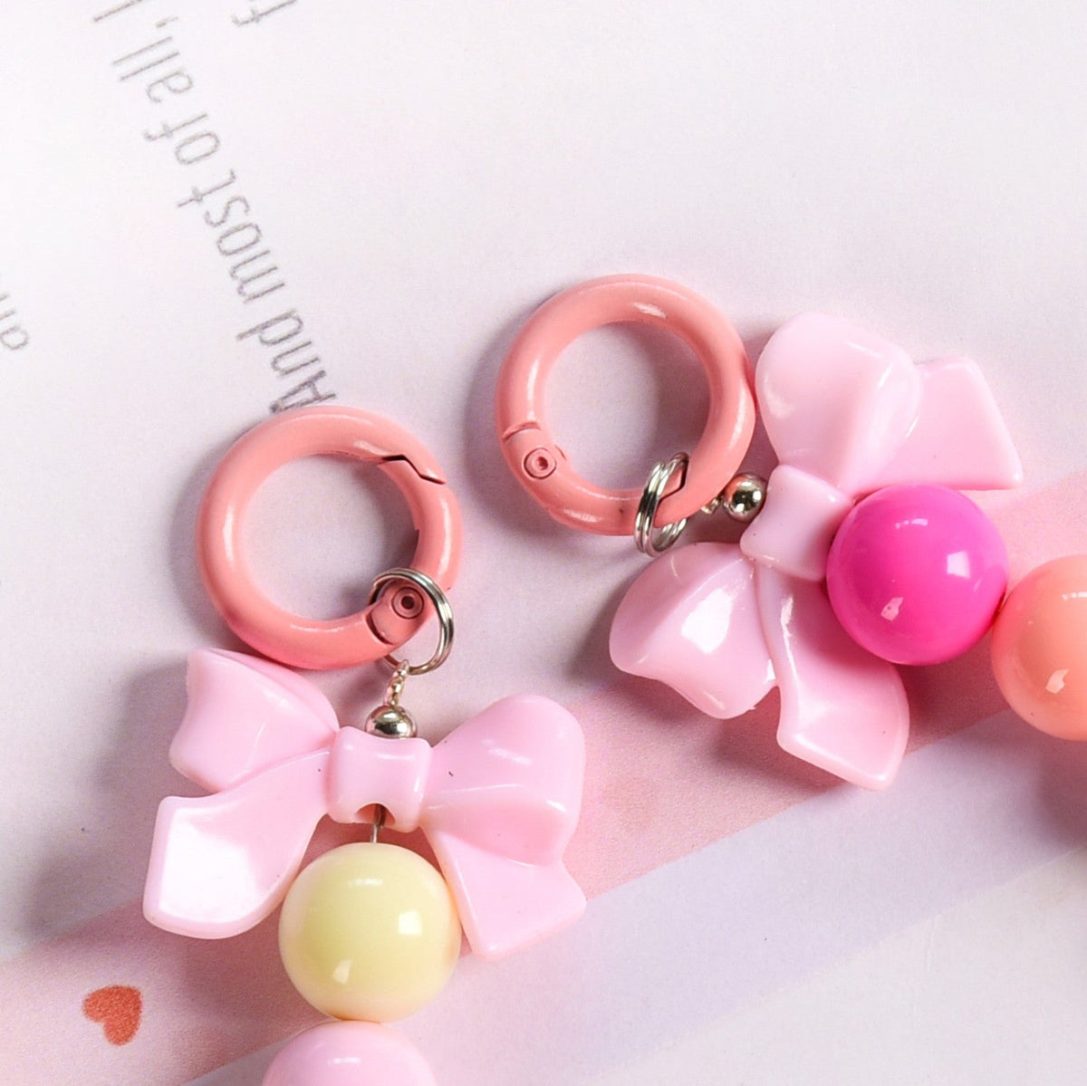 Pink Paradise Beaded Keychain Nestasia