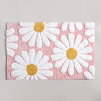 Pink Roseate Cotton Anti Slip Floor Mat 85x53cm Nestasia