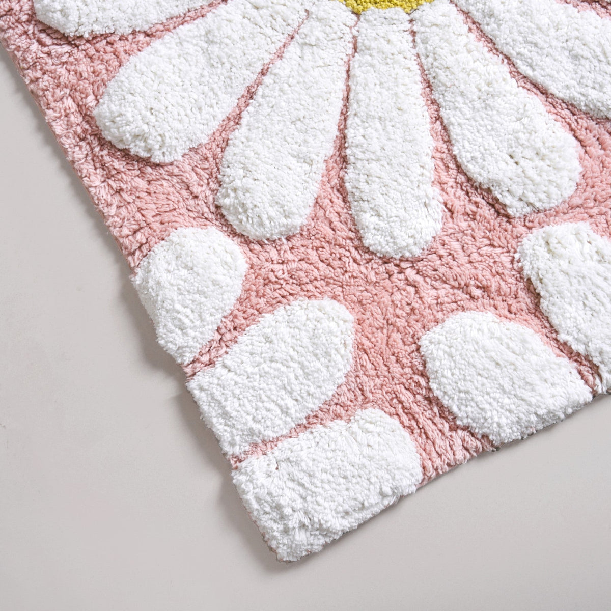 Pink Roseate Cotton Anti Slip Floor Mat 85x53cm Nestasia