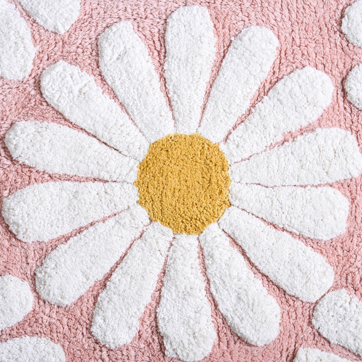 Pink Roseate Cotton Anti Slip Floor Mat 85x53cm Nestasia