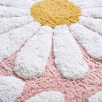 Pink Roseate Cotton Anti Slip Floor Mat 85x53cm Nestasia