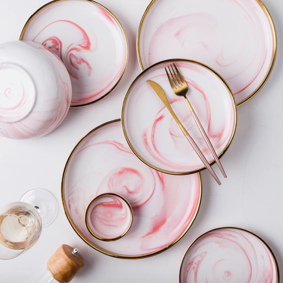 Pink Marble Plate Nestasia
