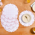 Pink Periwinkle Cotton Embroidered Table Mat Set Of 6 Nestasia