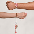 Pink Petal Rakhi Lumba Gift Set Nestasia